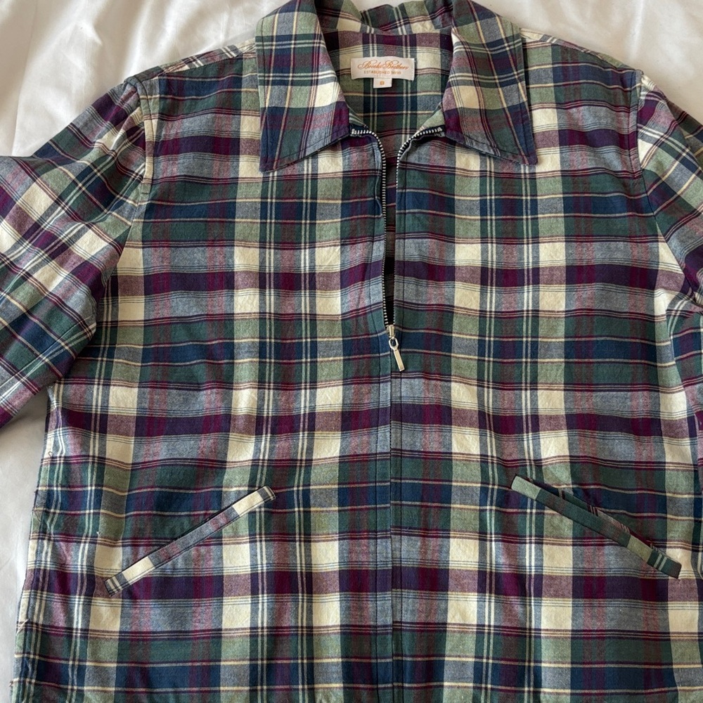Brooks Brothers Multicolor Plaid Fabric